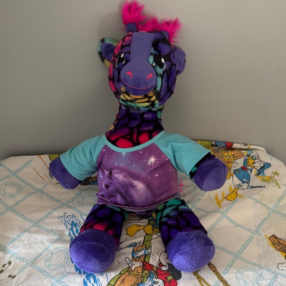 Lisa Frank Rainbow Giraffe Build a Bear plush